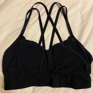 Black Crisscross back sports bra large